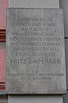 Fritz Emperger - Memorial plaque