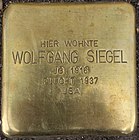 Stolperstein für Wolfgang Siegel