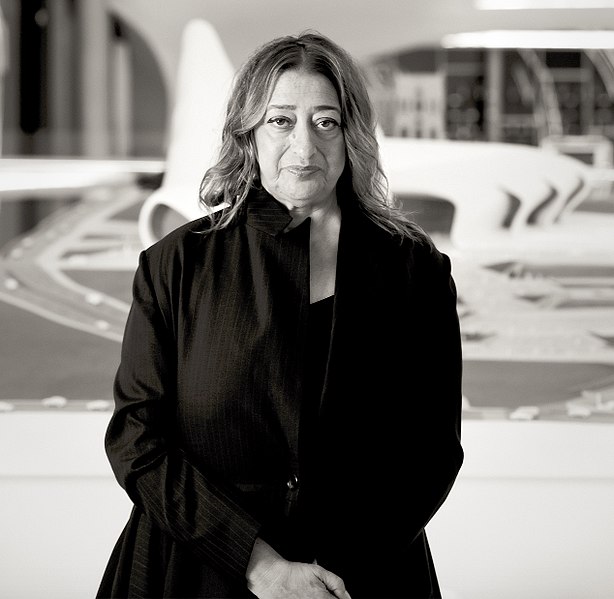 File:Zaha Hadid in Heydar Aliyev Cultural center in Baku nov 2013.jpg