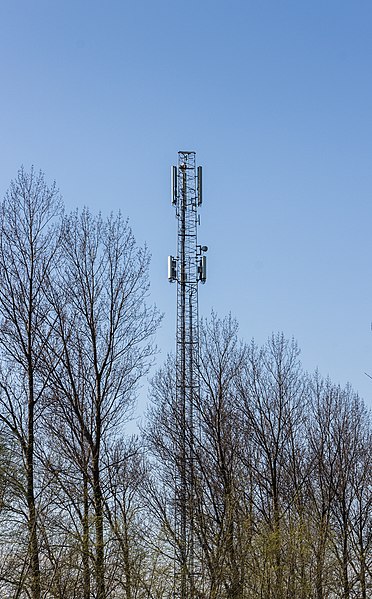 File:Zendmast aan de A7 naast Aldewei Boornzwaag 06-04-2020. (actm.) 01.jpg