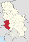 Zlatibor in Serbia (Kosovo semi-independent).svg