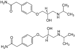 (±)-Atenolol Enantiomers Structural Formulae