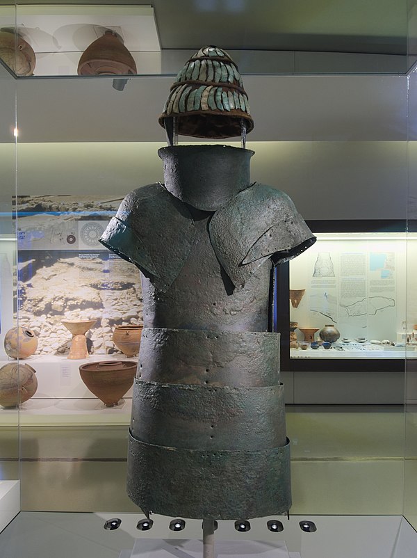 The Dendra panoply, Mycenaean Greek armour, c. 1400 BC