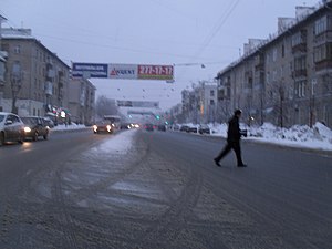 Проезжая часть улицы Восстания