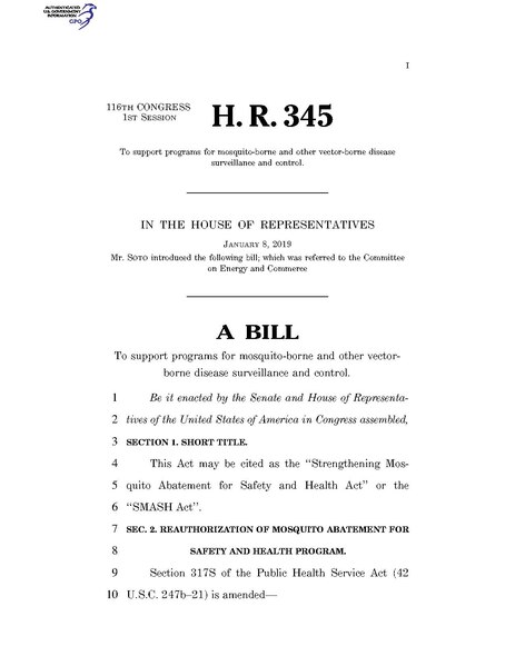 File:116th United States Congress H. R. 0000345 (1st session) - SMASH Act.pdf