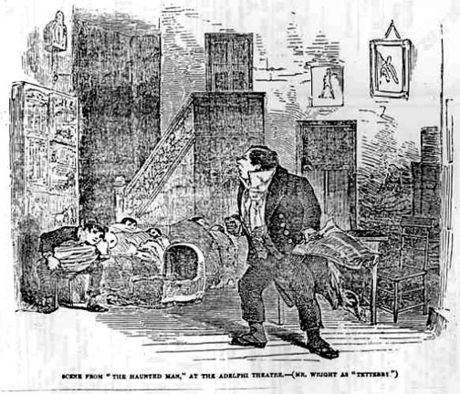 Charles Dickens' The Haunted Man and the Ghost's Bargain at the Adelphi, in the Illustrated London News, 30 December 1848