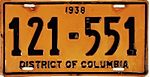1938 Plaque d'immatriculation du district de Columbia.jpg