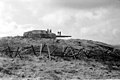 Photo from 1963, showing the tower and the three 28 cm cannons. (1963)