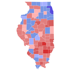 2014 Illinois Attorney General election results map by county.svg