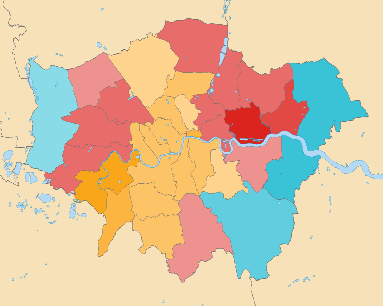 File:2019 European Parliament election in the United Kingdom area results (Greater London) with Gradation.svg