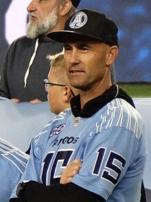 Ricky Ray is the Argonauts' all-time leader in passing yards, completions, and touchdowns. 2023, Alum15, Ricky Ray.jpg