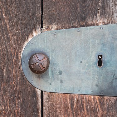 Doorknob of the church St. Johannes in Freising