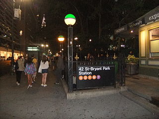<span class="mw-page-title-main">42nd Street–Bryant Park/Fifth Avenue station</span> New York City Subway station complex in Manhattan