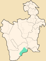 Location of the Municipio of San Antonio de Esmoruco in the Department of Potosí