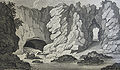 English: A Picture of Jersey; or, Stranger's Companion through that Island (1809), J. Stead - "The great Cave and Aperture in La Grêve au Lanchon"