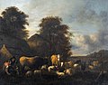 Albert Klomp - Landscape with shepherds and grazing cattle.jpg