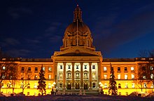 The Alberta Legislature Building at night. Alberta Legislature Building at night.jpg