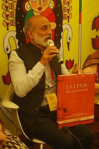 Aman Nath with his book Jaipur: The last Destination Aman Nath 1.jpg