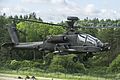 Apache Attack Helicopter from 4 Regiment Air Air Corps Taking of for mission tasking over Hohenfels Training Area MOD 45160151.jpg