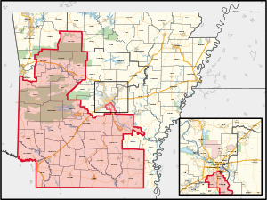 Arkansas's 4th congressional district in Little Rock (since 2023).svg