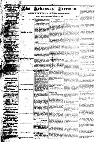 <i>Arkansas Freeman</i> Defunct African American newspaper in Arkansas