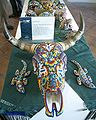 skull decorated in beads