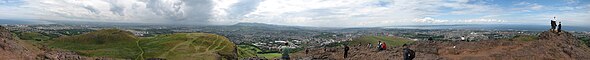 Panorama di 360° dalla cima dell'Arthur's Seat