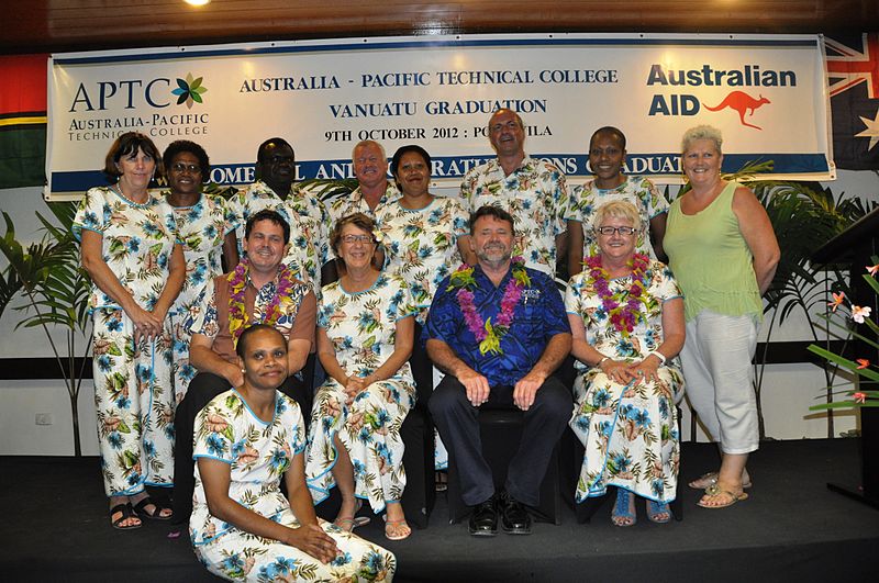 File:Australia-Pacific Technical College (APTC) team in Port Vila, Vanuatu, October 2012. Photo- Yohann Lemonnier - DFAT (12779507424).jpg