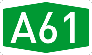 Autokinetodromos A61 number.svg
