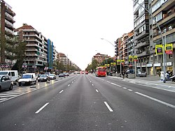 ulice Avinguda Meridiana, kde se bombový útok odehrál