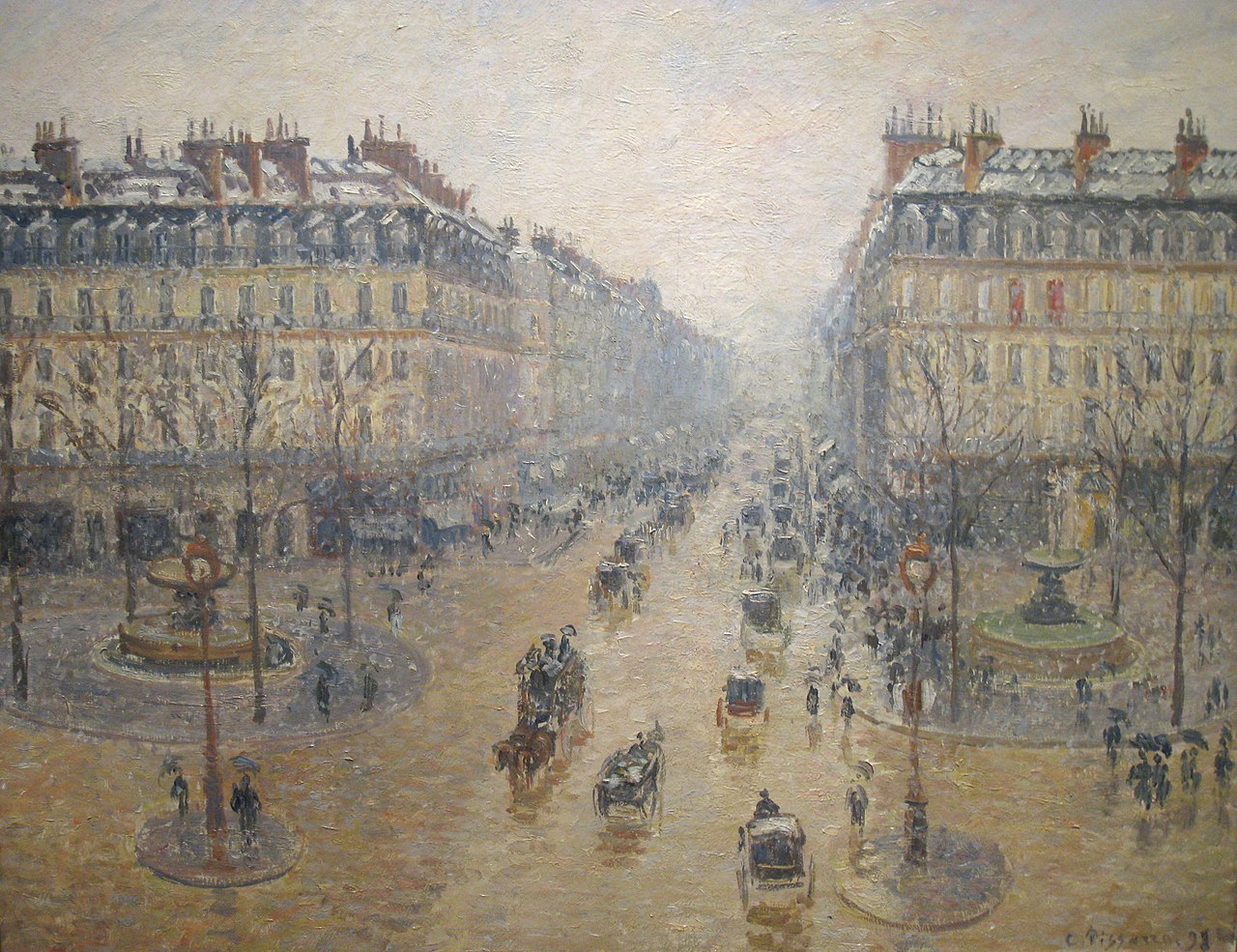 Avenue de L'Opera : πρωινό χιόνι, 1898, Μόσχα, Μουσείο Πούσκιν