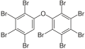 English: Skeletal formula of 2,2′,3,3′,4,4′,5,5′,6-nonabromodiphenyl ether (congener BDE-206) Deutsch: Strukturformel von 2,2′,3,3′,4,4′,5,5′,6-Nonabromdiphenylether (Kongener BDE-206)