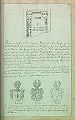 [1] Dieser zerbrochne Stein liegt im Gange der Domkirche ... [Grewin von Gendena; der Grabstein]. [2] Von Knorring [das Wappen]. [3] Stopius [das Wappen]. [4] Weßel [das Wappen]. [5] [Johann Brochagen].