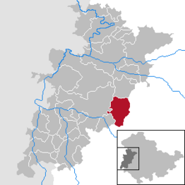 Kaart van Bad Liebenstein