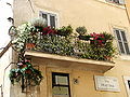Balcony with flowers, in Rome