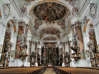 Päpstliche Basilika in Ottobeuren von 1750