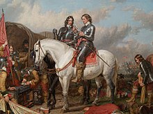 Oliver Cromwell in the Battle of Naseby in 1645 Batalla de Naseby. Charles Landseer. 02.jpg