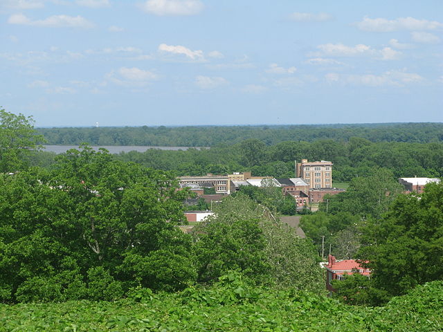 The view from the Battery C park over downtown Helena. Battery C was a station in the Battle of Helena.