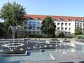 View with the multimedia fountain