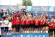 Deutsch: Beachhandball Europameisterschaften 2019 (Beach handball Euro); Tag 6: 7. Juli 2019 – Siegerehrungen English: Beach handball Euro; Day 6: 7 July 2019 – Medal ceremony