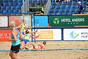 Deutsch: Beachhandball Europameisterschaften 2019 (Beach handball Euro); Tag 2: 3. Juli 2019 – Frauen, Vorrunde Gruppe D, Ukraine-Deutschland 2:0 (23:22, 32:24) English: Beach handball Euro; Day 2: 3 July 2019 – Women Preliminary Round Group D – Ukraine-Germany 2:0 (23:22, 32:24)