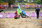 Deutsch: Beachhandball bei den Olympischen Jugendspielen 2018; Tag 6, 11. Oktober 2018; Jungen, Platzierungsrunde - Venezuela-Italien 2:0 English: Beach handball at the 2018 Summer Youth Olympics at 11 October 2018 – Boys Consolation Round – Venezuela-Italy 2:0