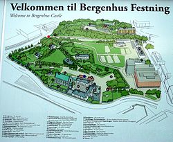 Bergenhus Festning: Avdelinger, Historie, Bygningene