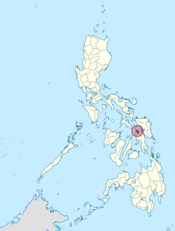 Map of the Philippines with Biliran highlighted