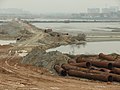 Relleno del sitio de construcción, isla de Bingzhou, Tong'an