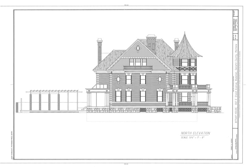 File:Bitnar House, 502 South Grand Avenue, Bozeman, Gallatin County, MT HABS MONT,16-BOZ,4- (sheet 5 of 8).tif