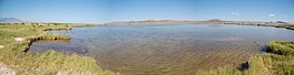 A panoramic view of Borax Lake