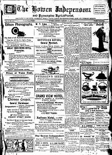 Front page of The Bowen Independent, 10 January 1911 Bowen.Independent.10.01.1911.jpg