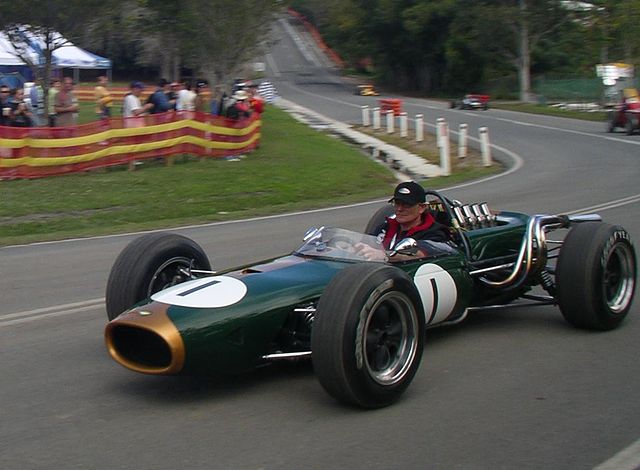 The Brabham BT19 being demonstrated at the 2007 'Speed on the Tweed' event at Murwillumbah