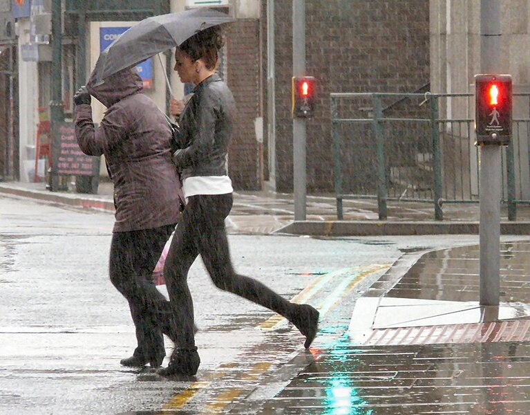 File:Braving the rain - geograph.org.uk - 3897679.jpg